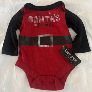 NWT Santa’s Favorite Christmas Bodysuit Size 3 Months -One Piece - Baby Glam